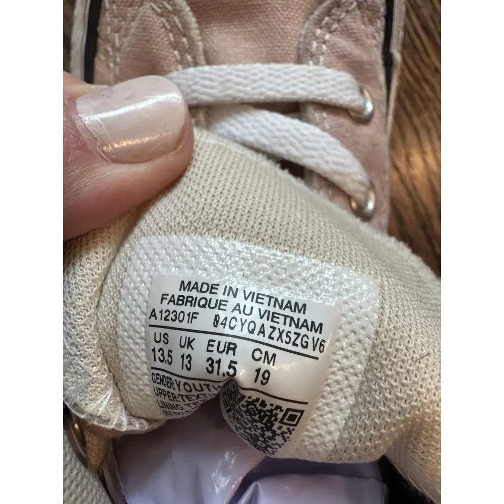 Converse Chuck Taylor All Star Lift Platform High Top Sneakers Kids 13.5 Beige